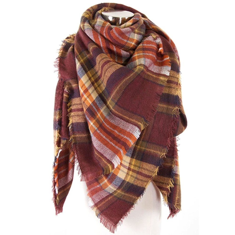 Scarvesme Buffalo Check Pattern Oversized Scarf